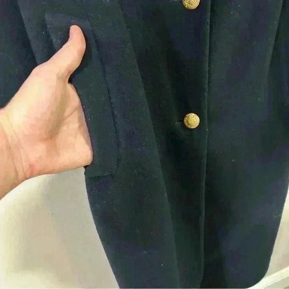 Like New Talbots 100% Wool Full Length Peacoat Jacket - Picture 4 of 6